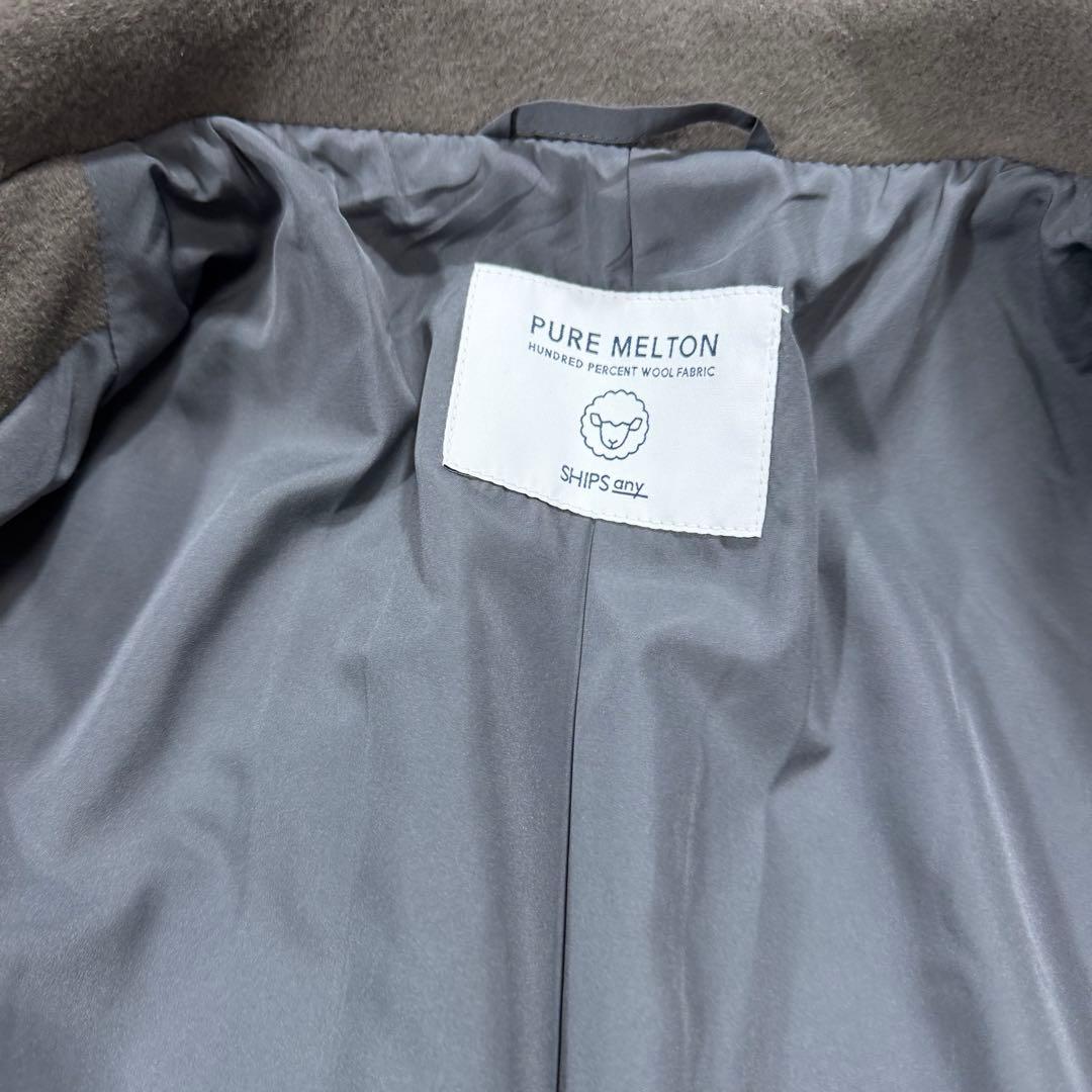 新品タグ付 SHIPSany XL ピュアウールメルトン ダブルチェスターコート