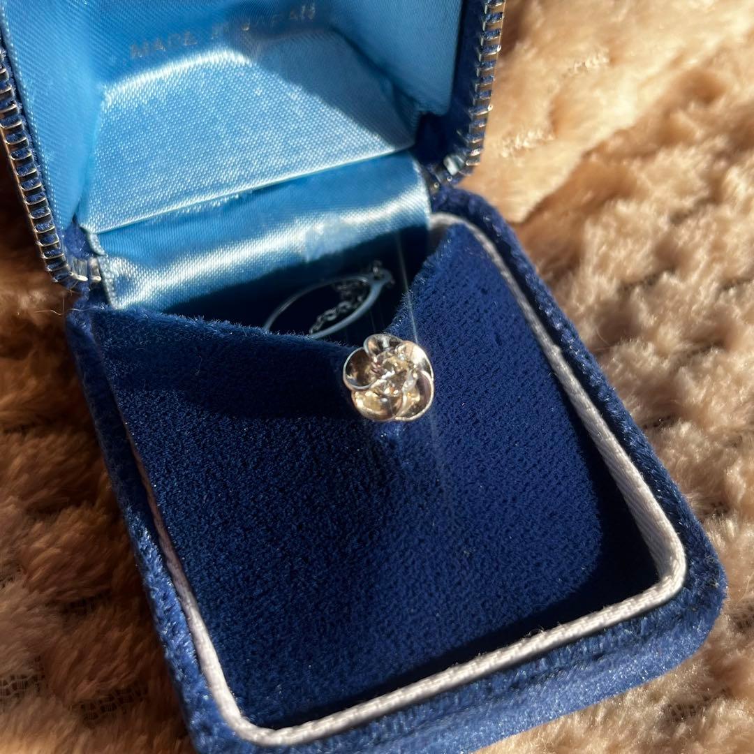 Pt ダイヤモンド ひねり梅 ねじ梅 タイタック ピンブローチ 値下げ依頼可