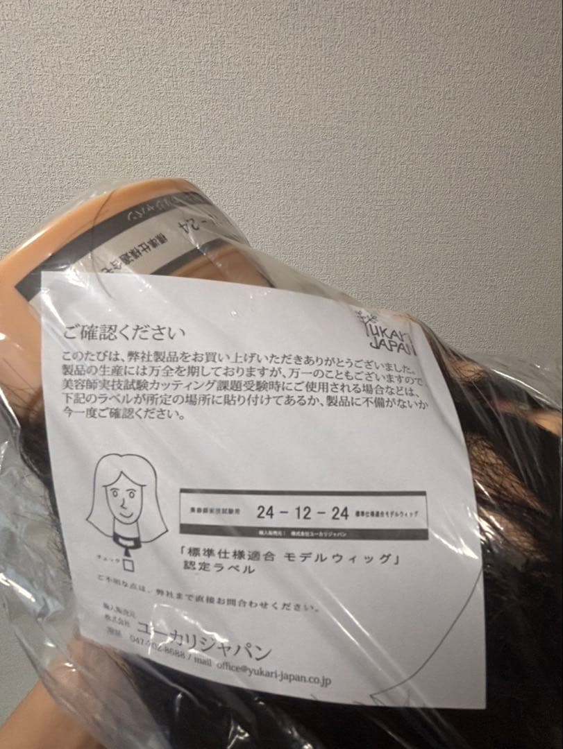 4個 美容師国家試験適合 ユーカリジャパン　24-12-24 カットウィッグ