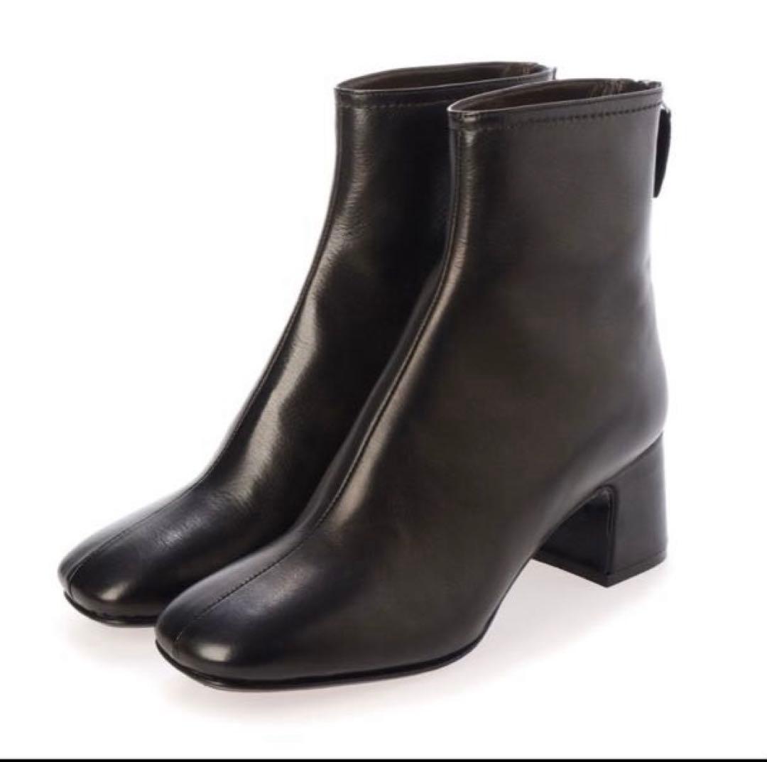 たむ☆ファビオルスコーニ☆ショートブーツ☆黒レザー36サイズ☆