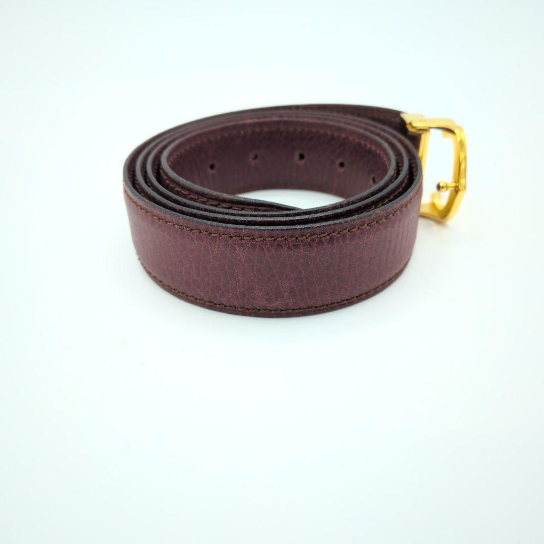 Cartier カルティエ マストライン ベルト ワインレッド レザー