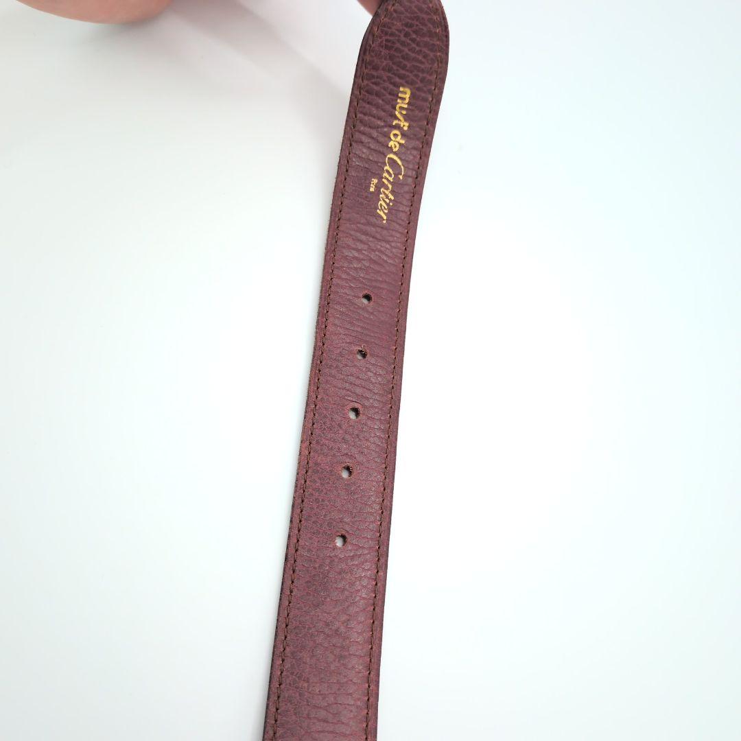 Cartier カルティエ マストライン ベルト ワインレッド レザー