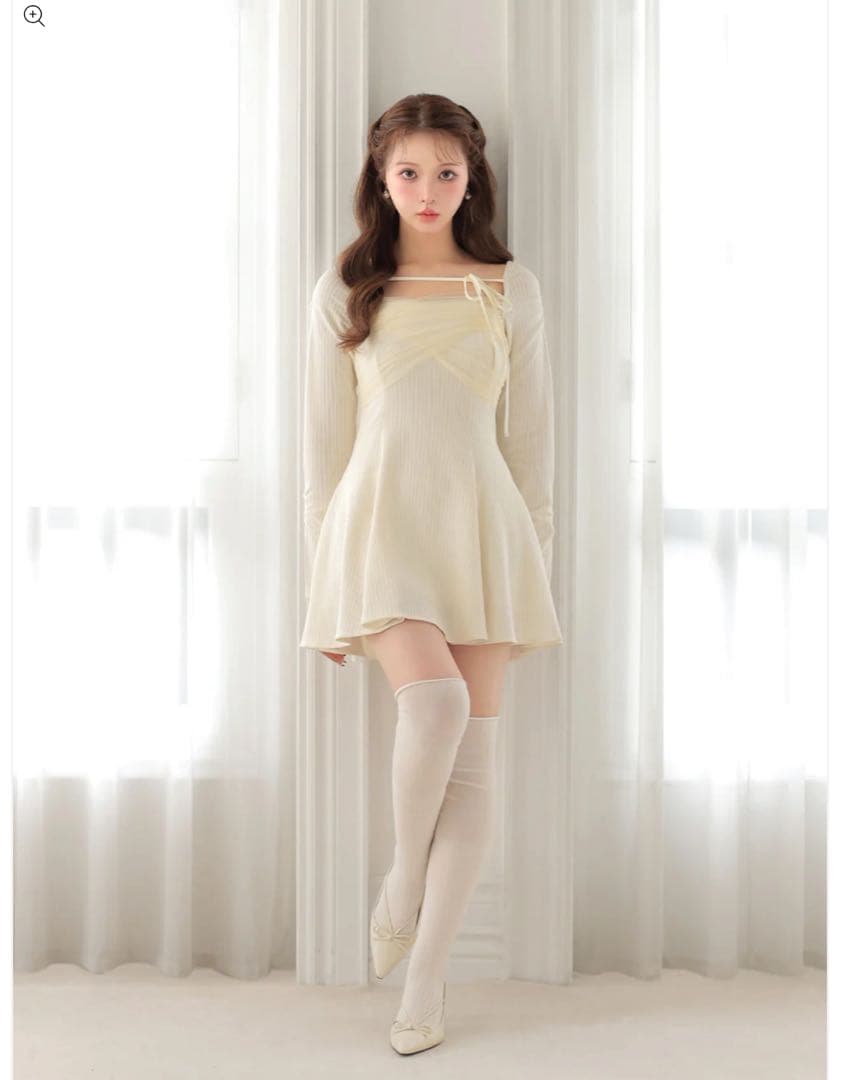 m me eme ワンピース クロスチュールフレアミニワンピース エムミーエメ