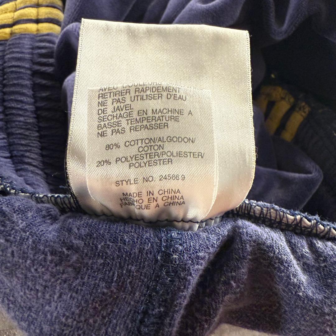 希少 美品 アディダス トラックパンツ　ベロア 紺黄 常田大希　90s M