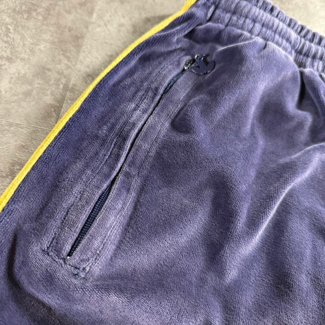 希少 美品 アディダス トラックパンツ　ベロア 紺黄 常田大希　90s M