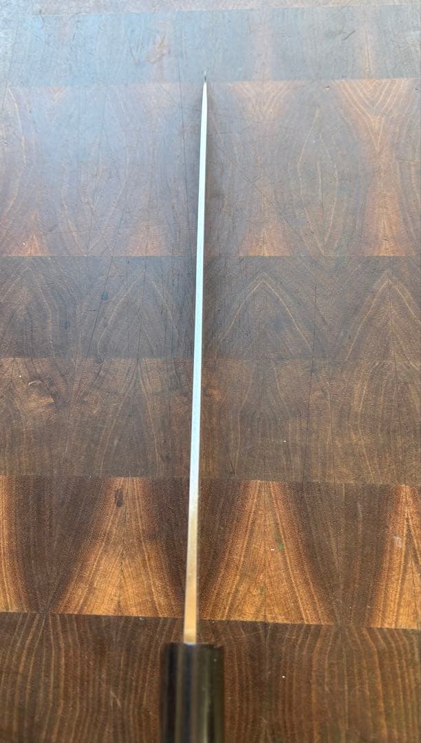 堺打刃物　紋鍛錬　青鋼　柳刃　9寸　270mm 包丁　和包丁　研ぎ済　水牛朴柄