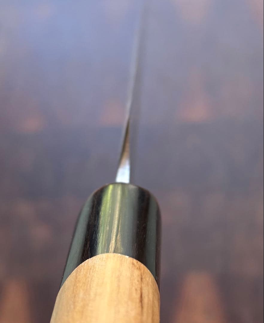 堺打刃物　紋鍛錬　青鋼　柳刃　9寸　270mm 包丁　和包丁　研ぎ済　水牛朴柄