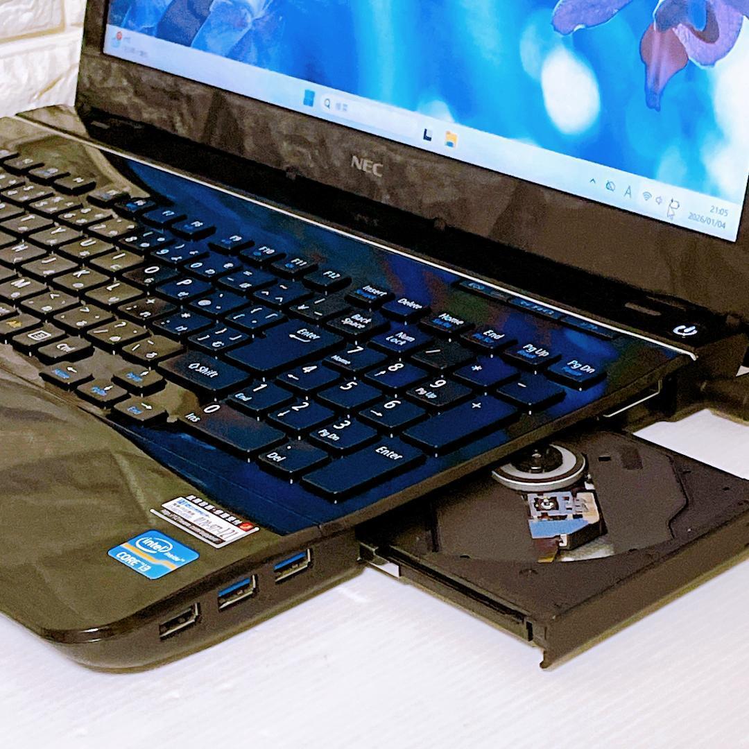 Windows11 NEC ノートパソコン SSD ノートPC ブラック