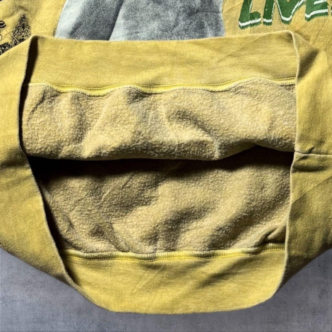2384古着ZIONボブ・マーリースウェット雰囲気系好デザインマスタードイエロー