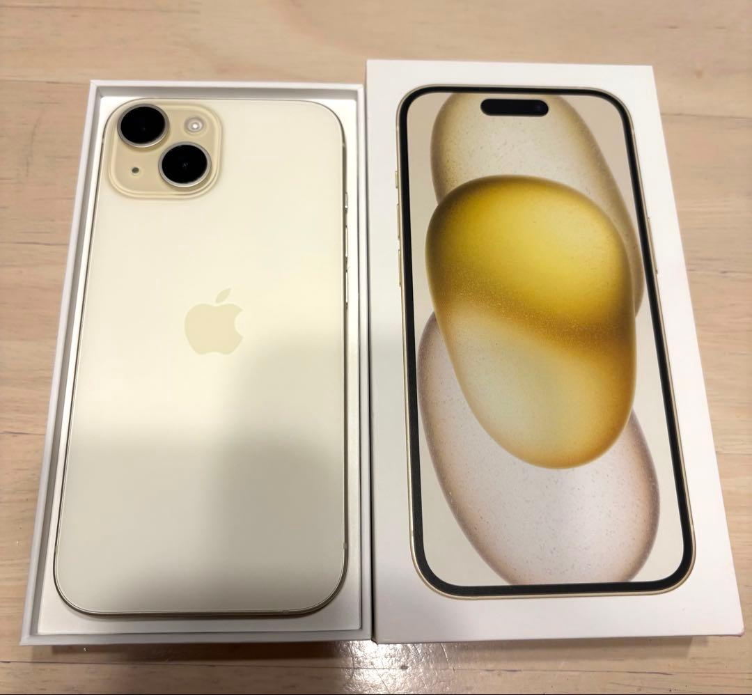 【美品・正常起動】iPhone15 256GB イエロー　SIMフリー