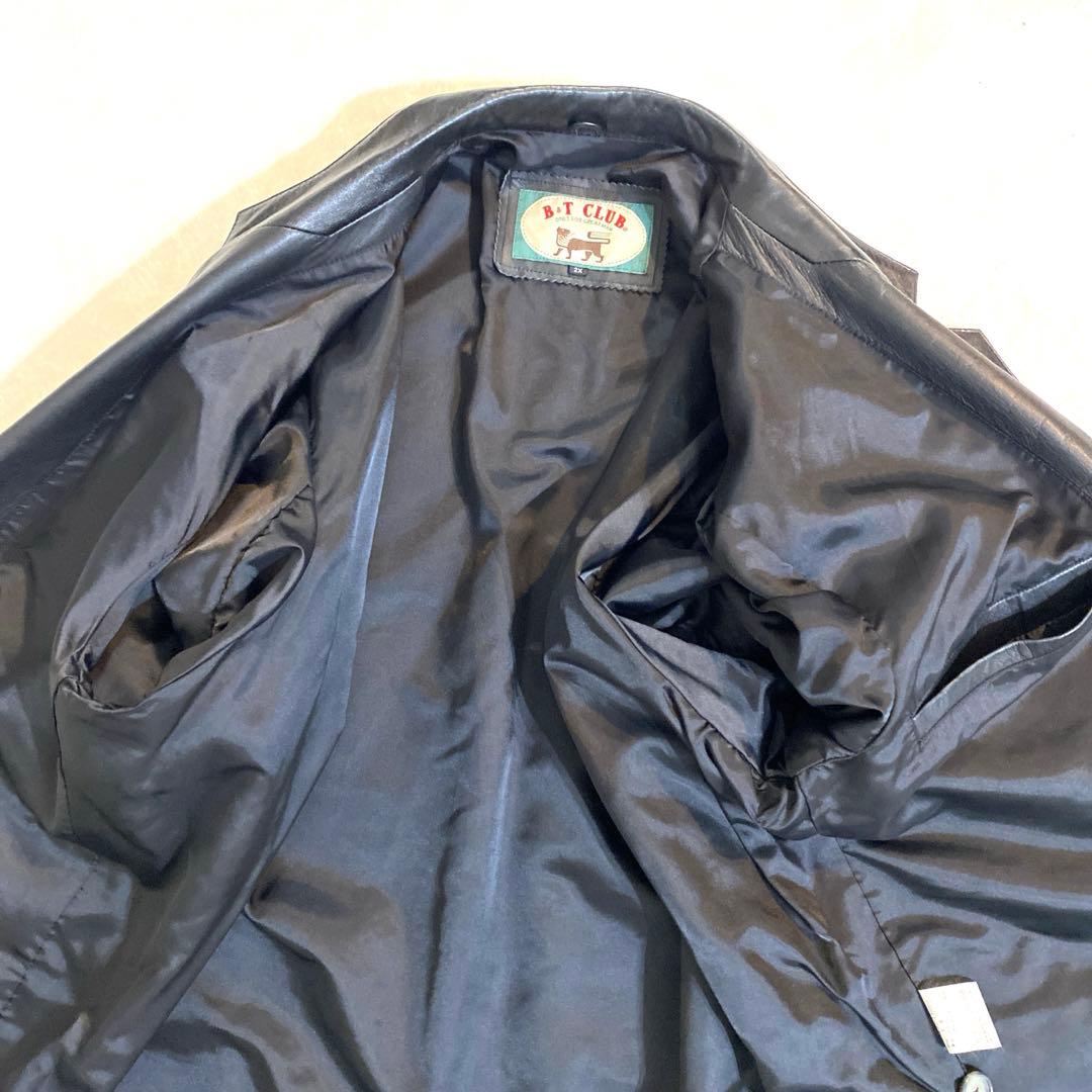 【美品】大きいサイズ　B &T CLUB ラムレザー　羊革　ジャケット　コート