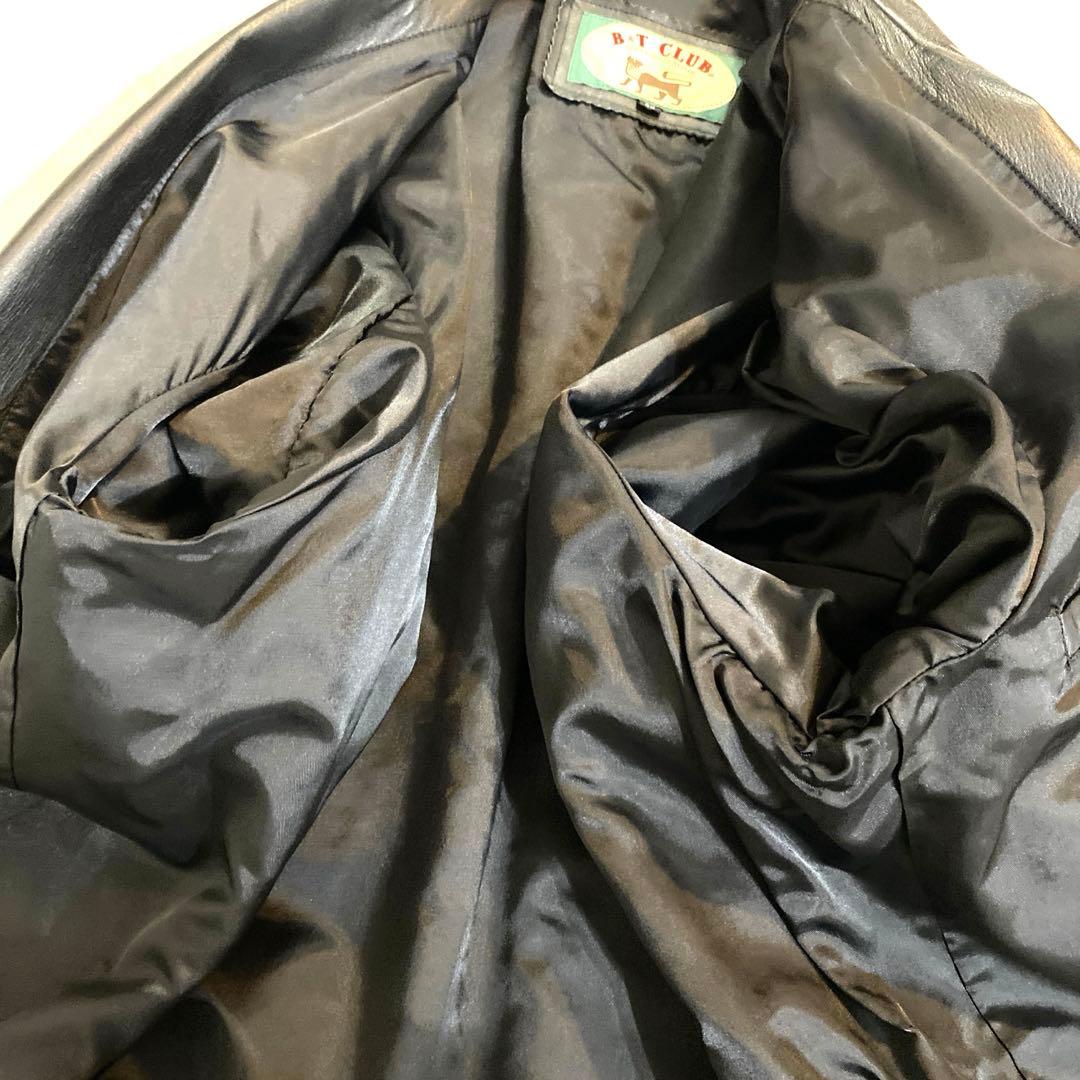 【美品】大きいサイズ　B &T CLUB ラムレザー　羊革　ジャケット　コート