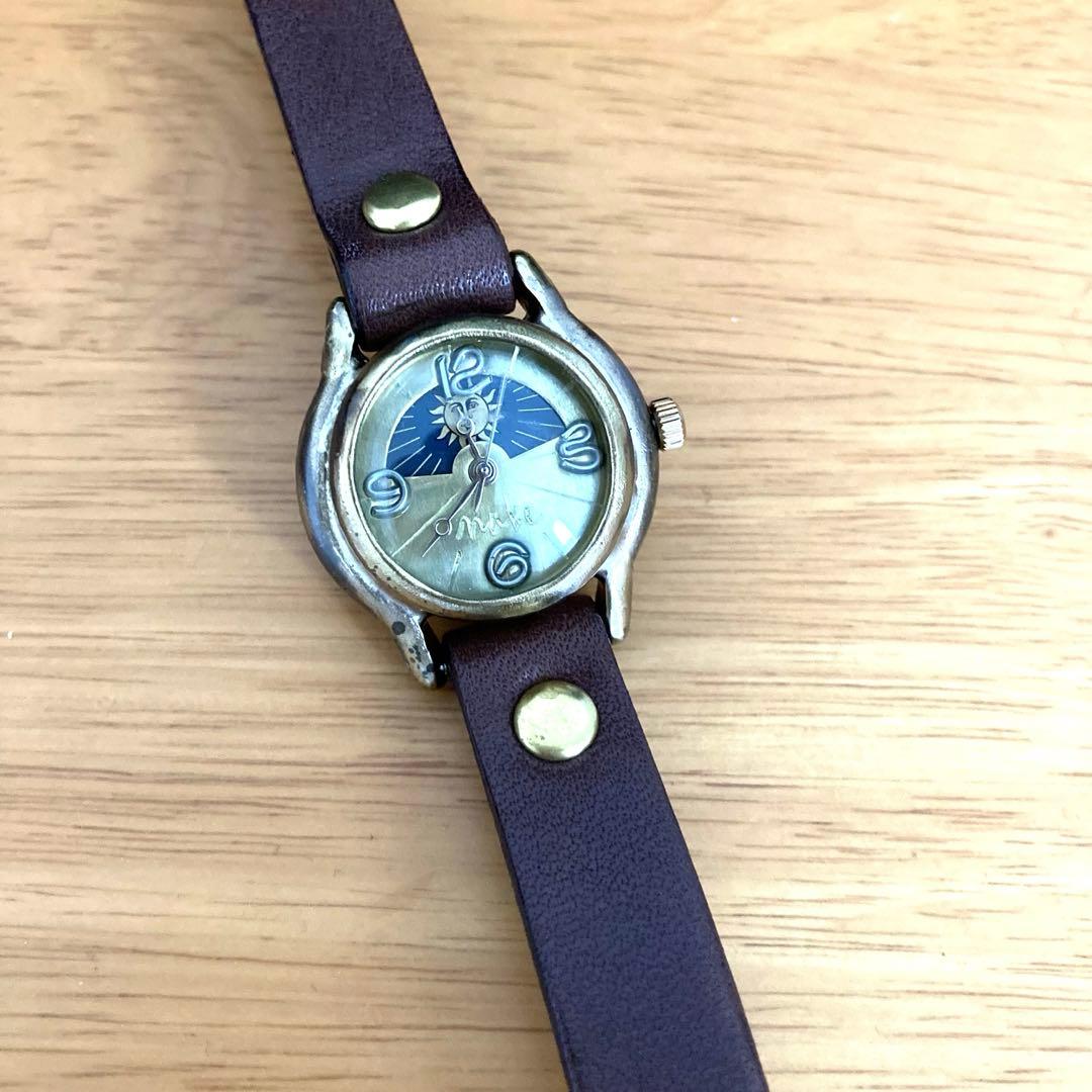 渡辺工房 腕時計 レディース シルバー数字 SUN＆MOON