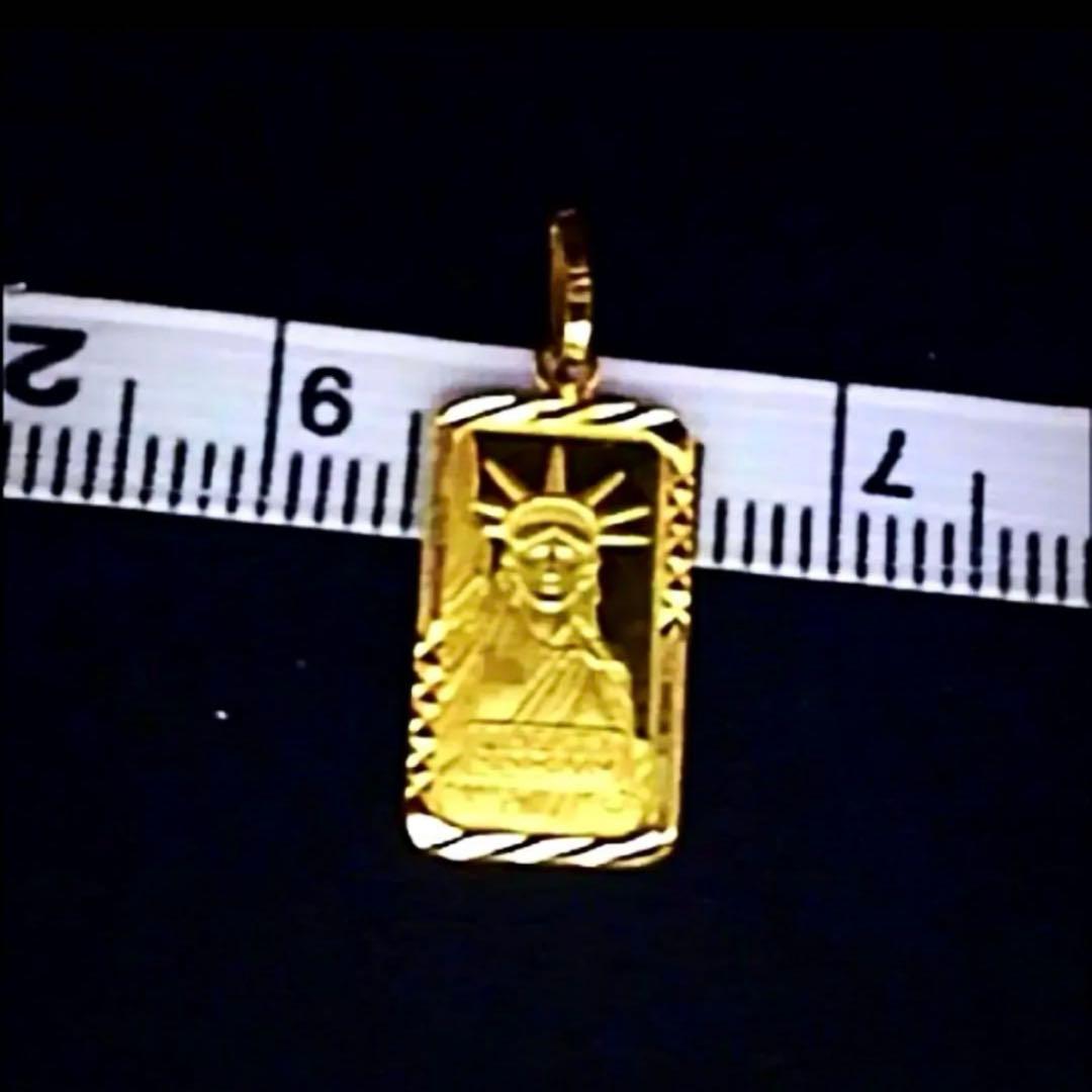 純金　ネックレストップ自由の女神