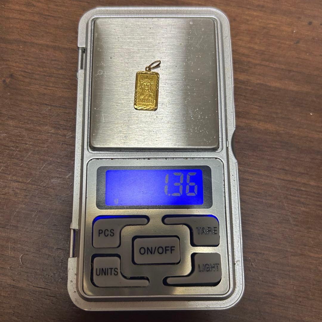 純金　ネックレストップ自由の女神