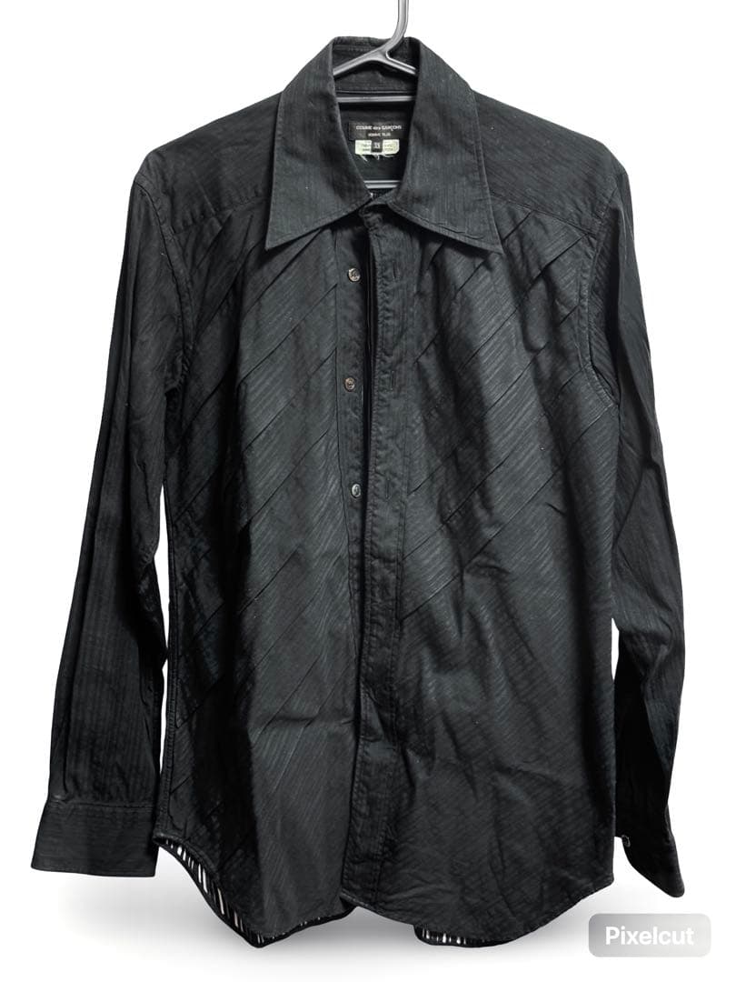 COMME des GARÇONS HOMME PLUS ブラックシャツ XS