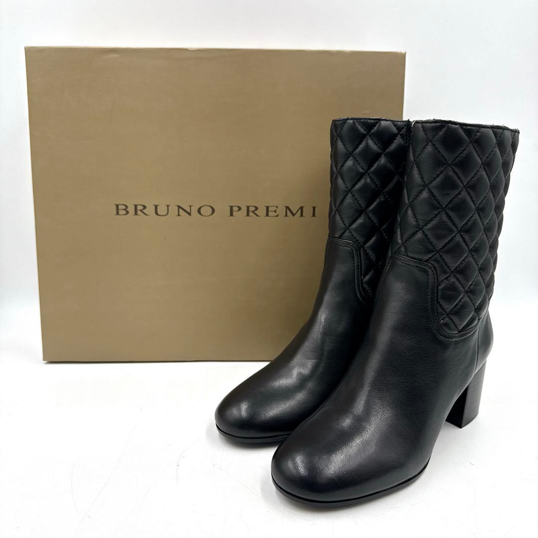 BRUNO PREMI ブルーノプレミ ミドルブーツ 本革 レザー サイドジップ