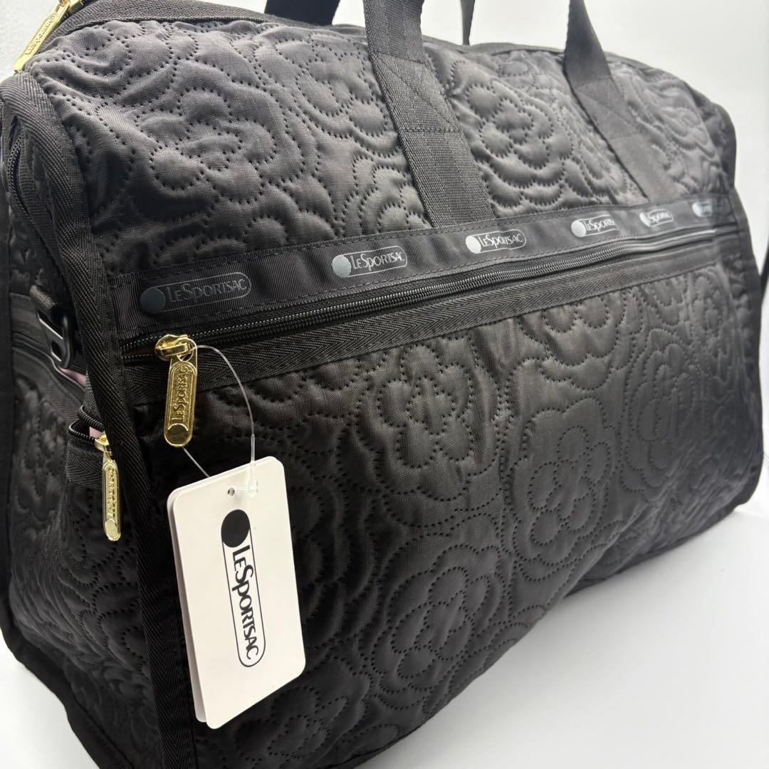 レスポートサック　パフィーブロッサムズ　ブラック　ポーチ付き 2way