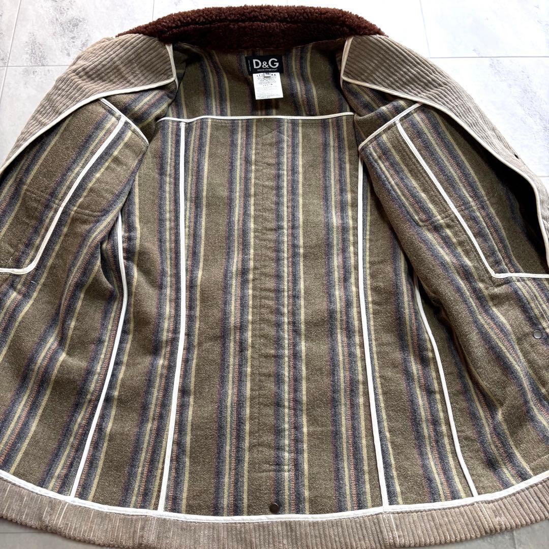 【archive】ドルチェ&ガッバーナ ムートン襟 コーデュロイブルゾン 46