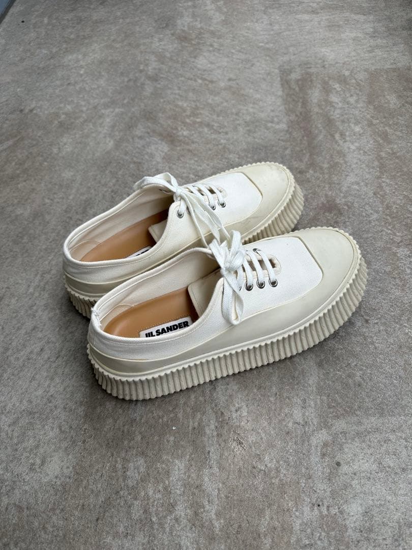 【最終値下げ】JIL SANDER ジルサンダー ホワイト 厚底スニーカー 39