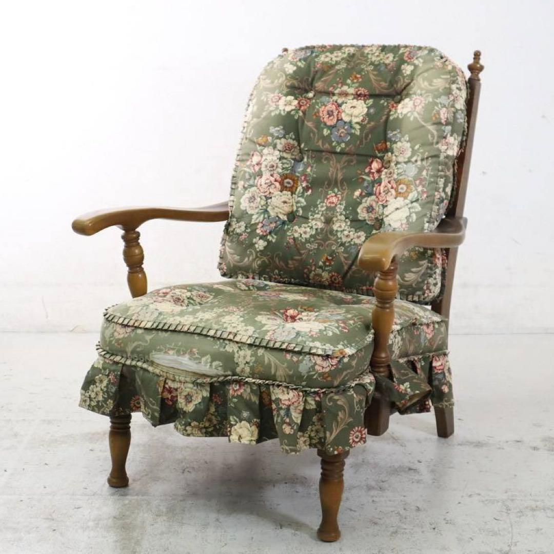 飛騨産業　ヒダサンギョウ　キツツキ 穂高 リビングチェア 両肘付き　グリーン