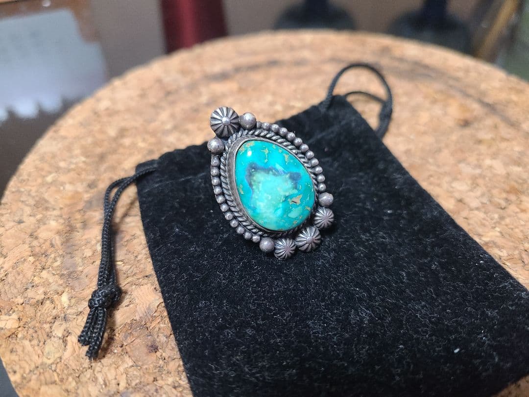 ターコイズ シルバーリング MC刻印　インディアンジュエリー