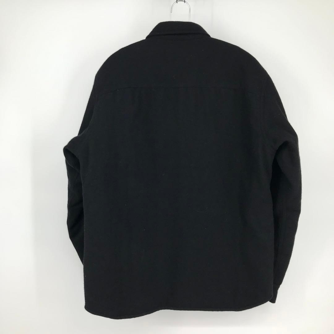 ソフトマシーン　シャツジャケット　L　ブラック　ウール