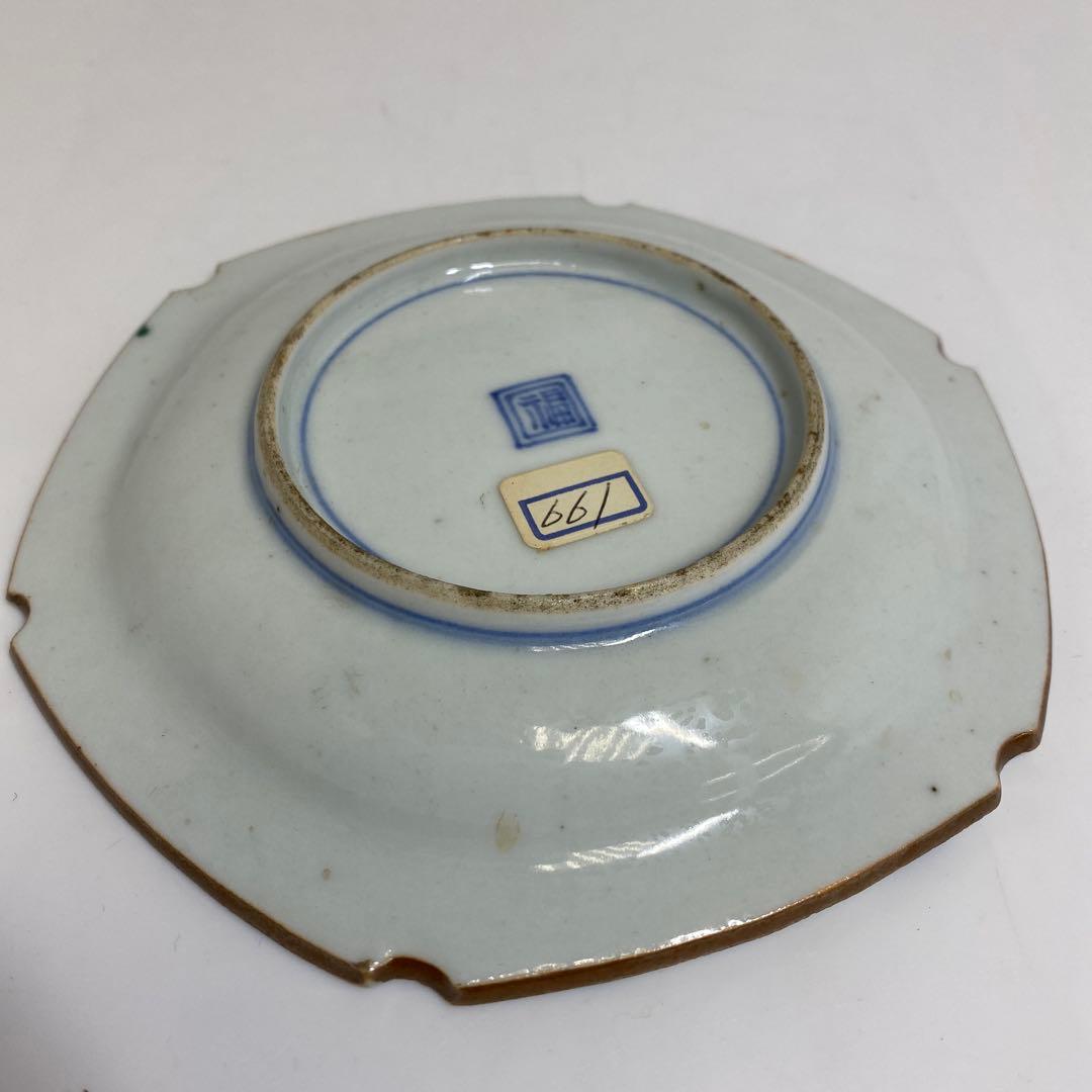 専用　江戸初期　古九谷　絵皿　直径14.5cm 東K7-1214☆2F タサコサ