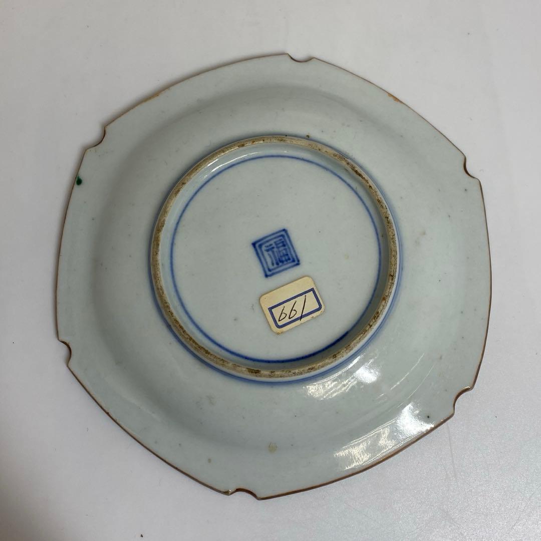 専用　江戸初期　古九谷　絵皿　直径14.5cm 東K7-1214☆2F タサコサ