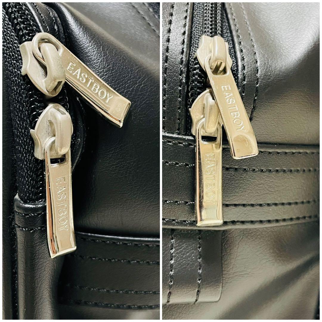 ★美品★ EASTBOY スクールバッグ ブラック 自由の女神刺繍　ピンク