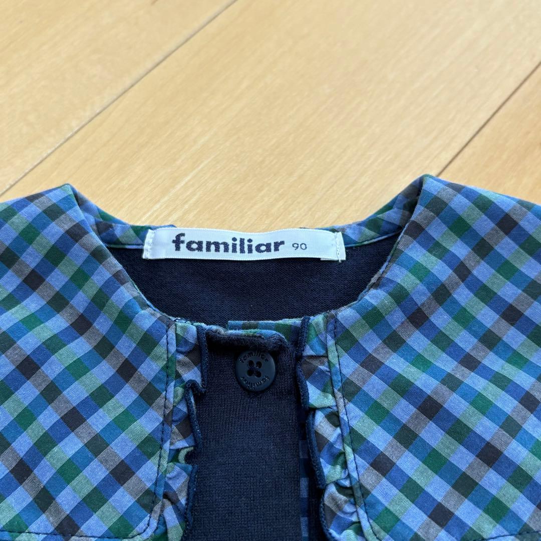 familiar ワンピース・カーディガンセット　90