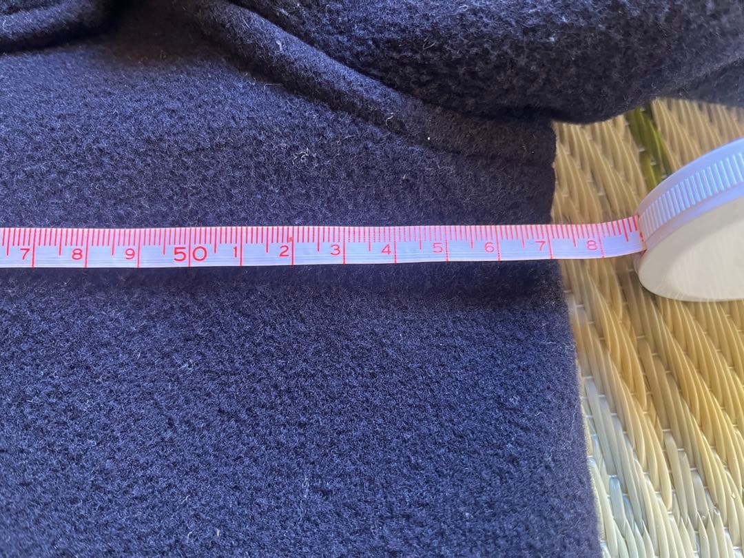 アクアスキュータム　ギンガムチェック　カシミヤ　ウール　ダッフルコート　M