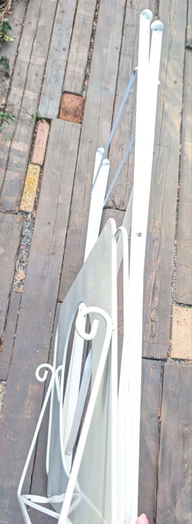 ウォッシュスタンド　アンティーク　レトロ　洗面台 折り畳み　ボウル・蓋付き　白