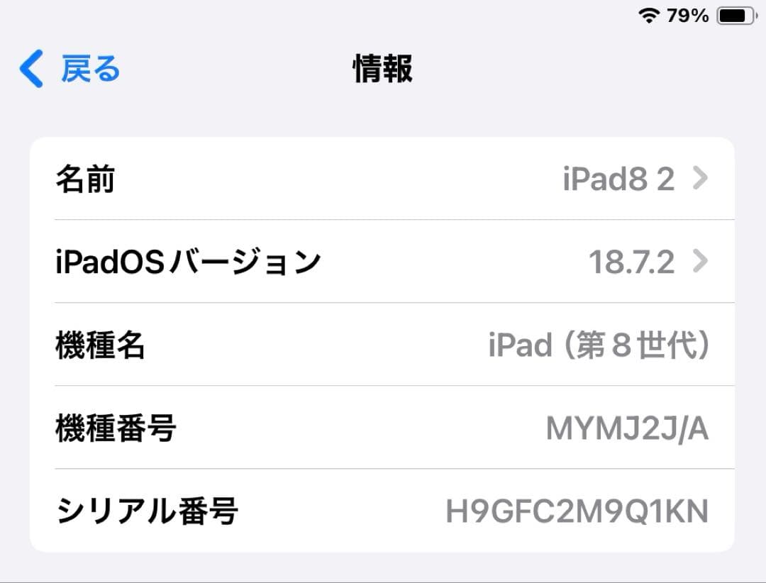 Cellularモデル iPad 第8世代 32GB Silver
