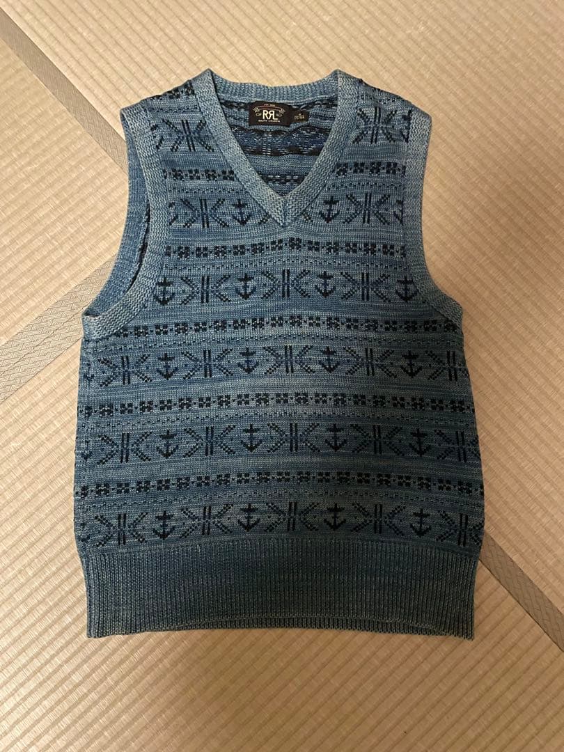 RRL ダブルアールエル インディゴフェアアイルニットベスト Mサイズ 美品