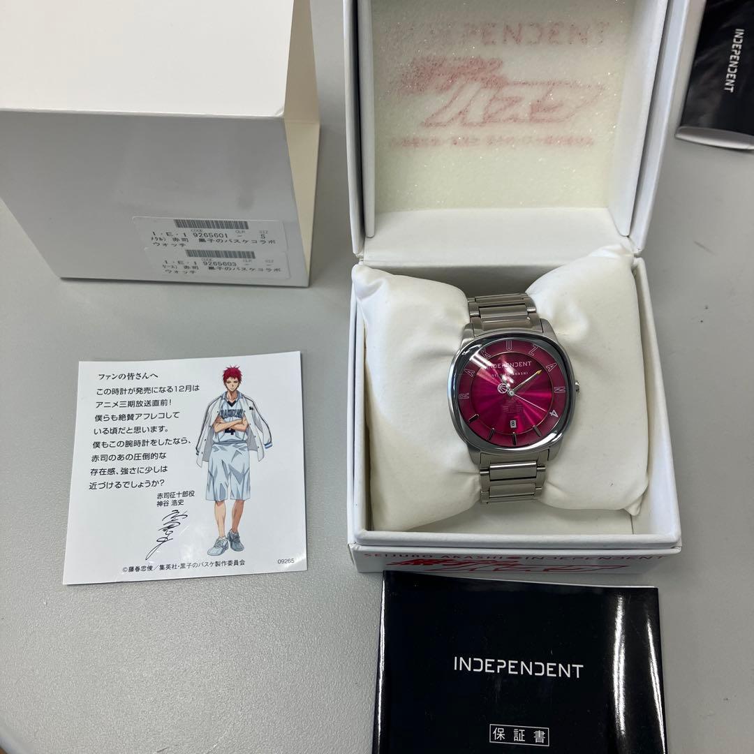 ほぼ未使用　INDEPENDENT×黒子のバスケ　赤司征十郎 腕時計