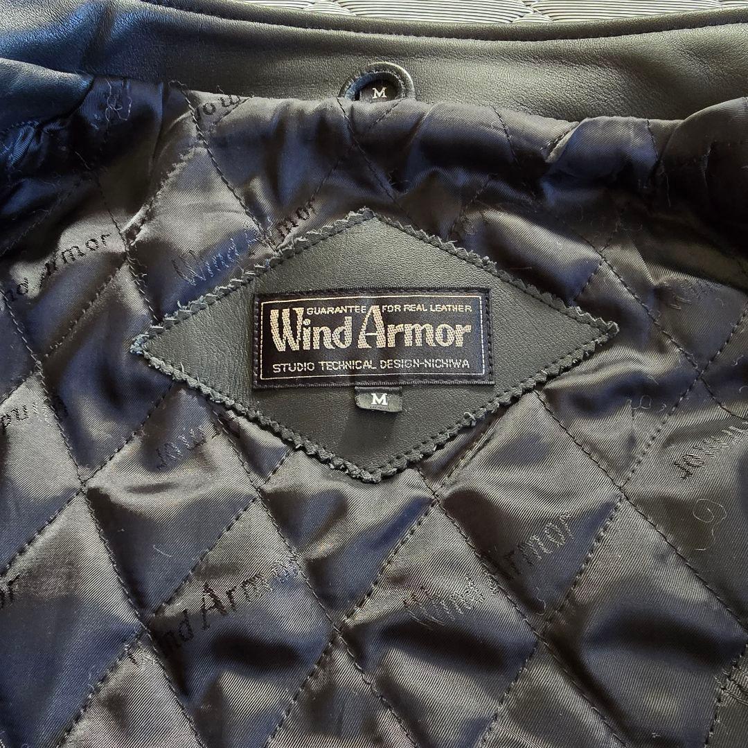 美品 WindArmor シングルライダースジャケット Mサイズ ブラック 本革