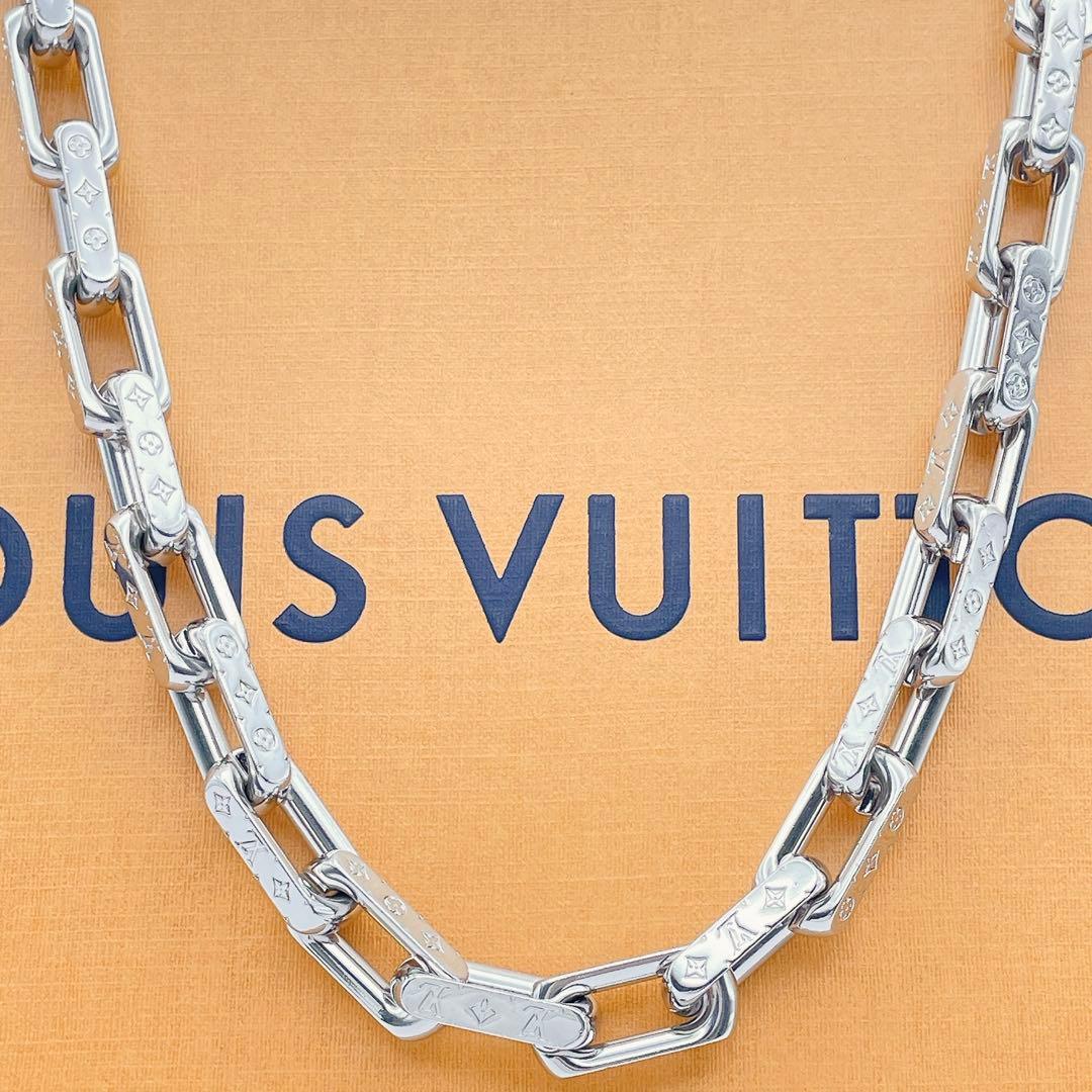 LOUIS VUITTON ネックレス　コリエ　チェーン　スクエア　モノグラム