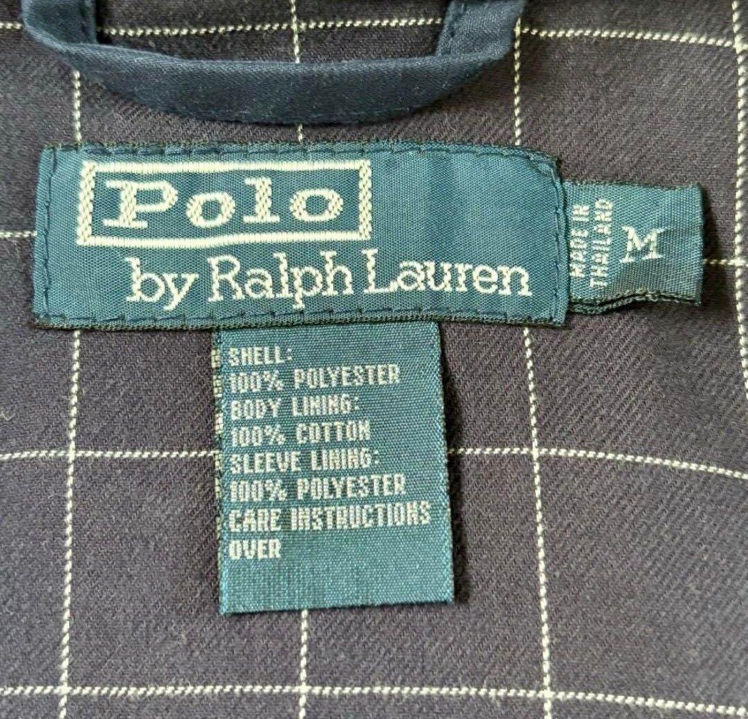 【美品】ポロバイラルフローレン スウィングトップ ネイビー チェック Mサイズ