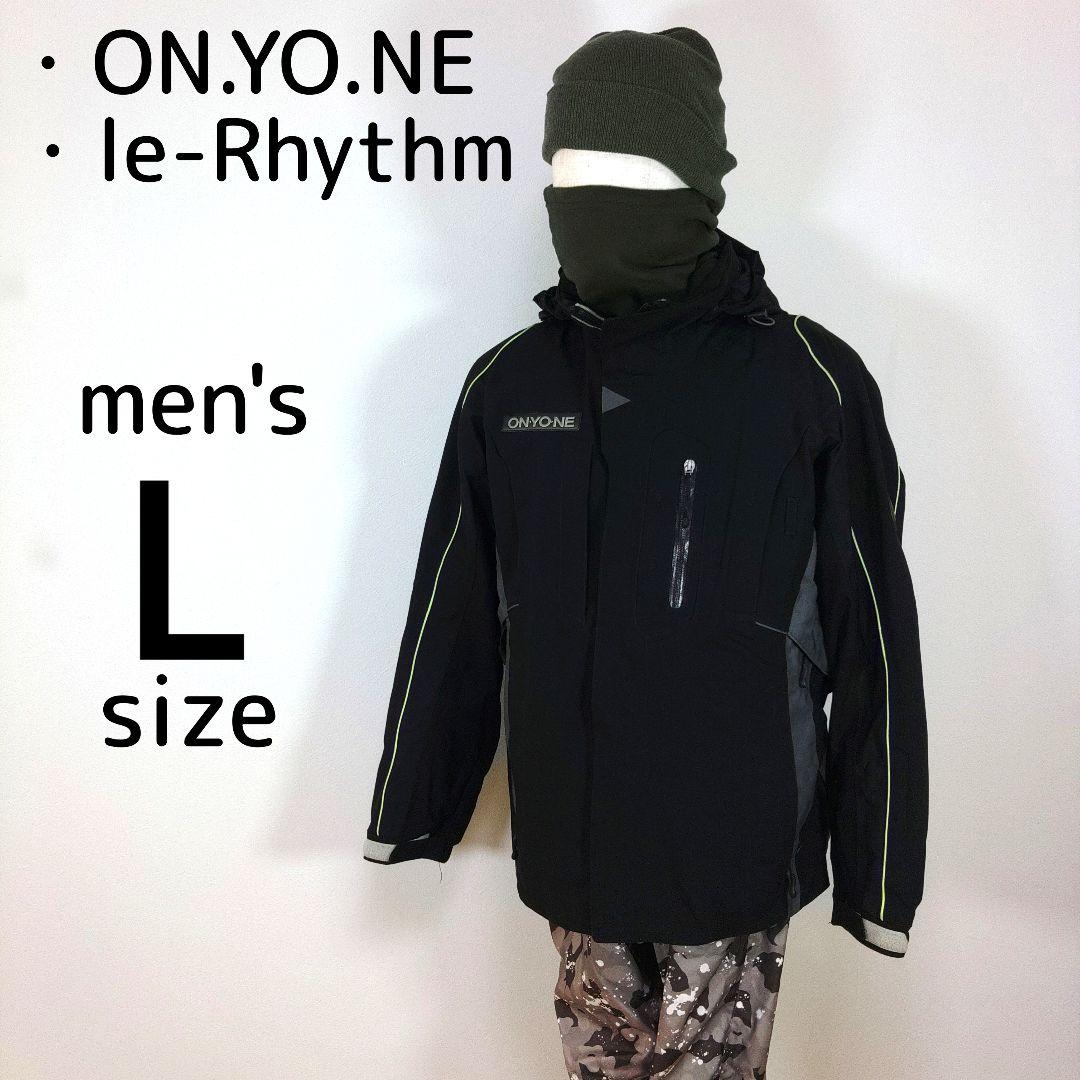 メンズ　L　スキー　スノーボードウェア　上下セット　ブラック　グレー　カモフラ