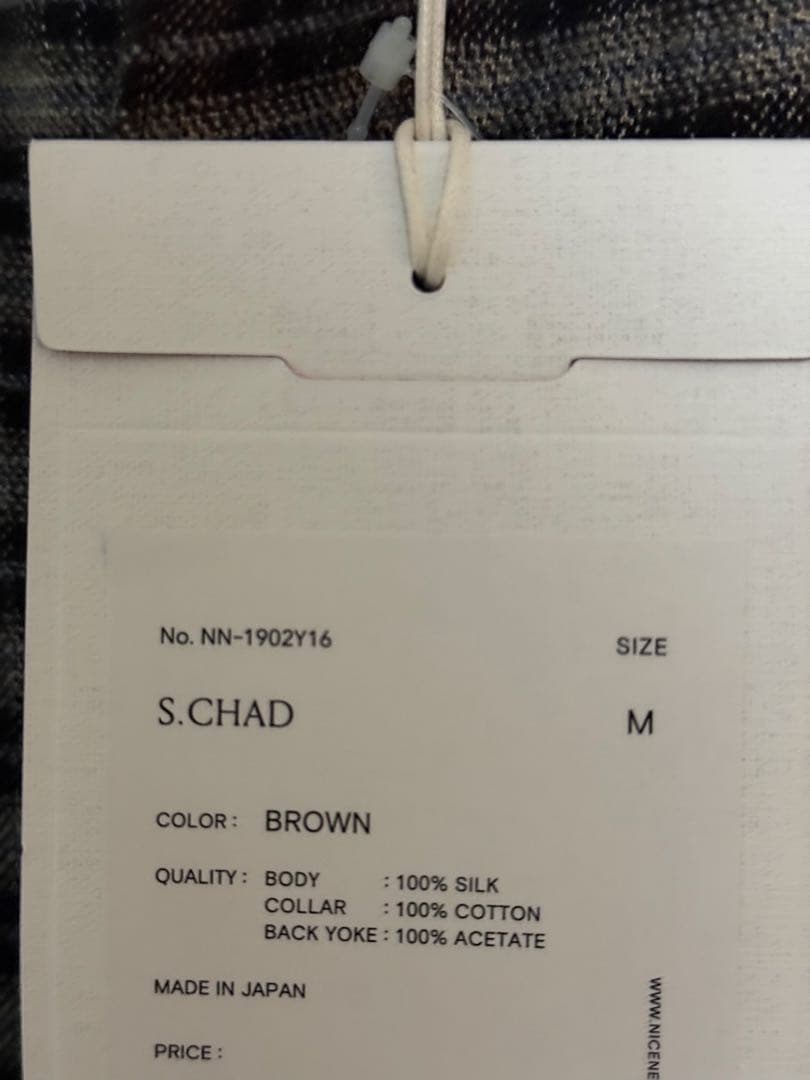 NICENESS 25AW S.CHAD サイズM新品未使用