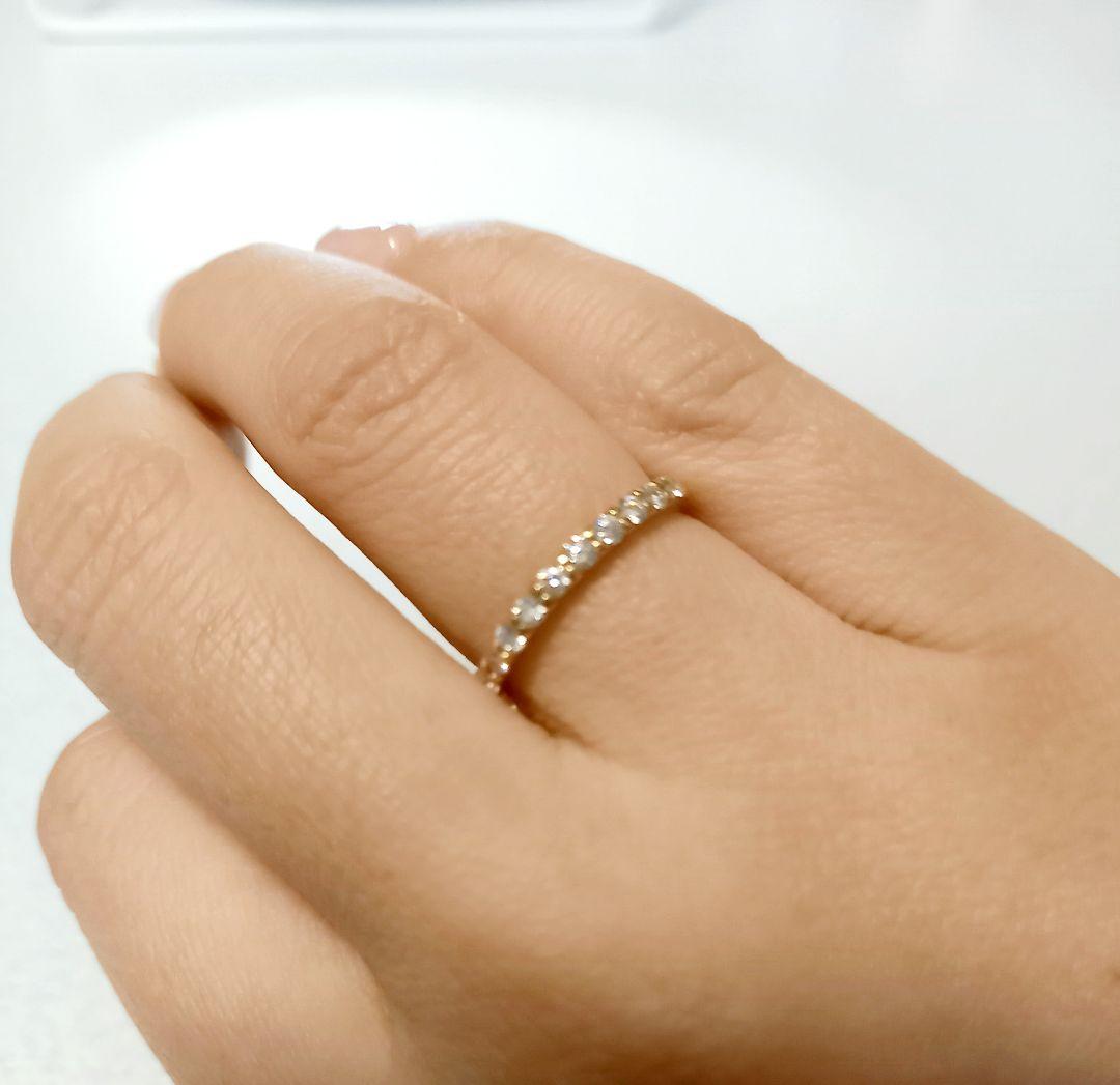 ☆最終値下げ☆k18YGハーフエタニティリング0.30ct