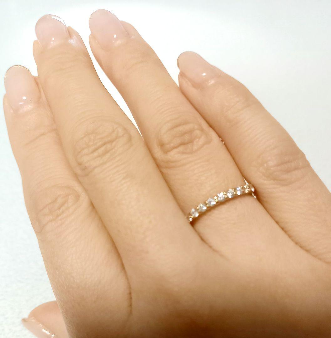 ☆最終値下げ☆k18YGハーフエタニティリング0.30ct