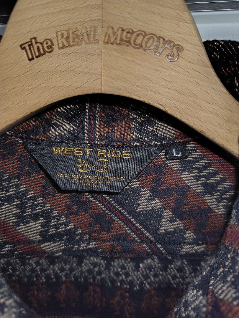 ウエストライド　（L）　ラグ柄　長袖シャツ　未使用品