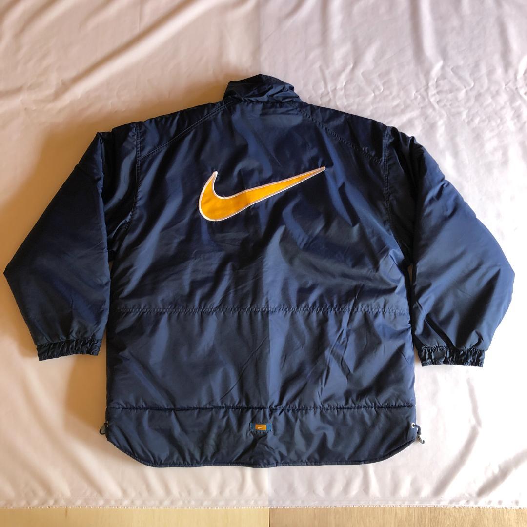 未使用！Nike 90sナイロンジャケット ネイビー×イエロー ビッグシルエット