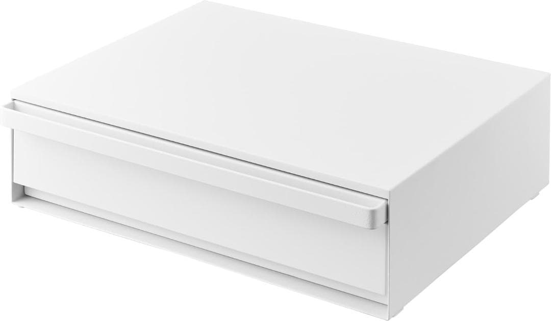 tower ツーウェイ キッチン家電下引き出し&スライドテーブル 白