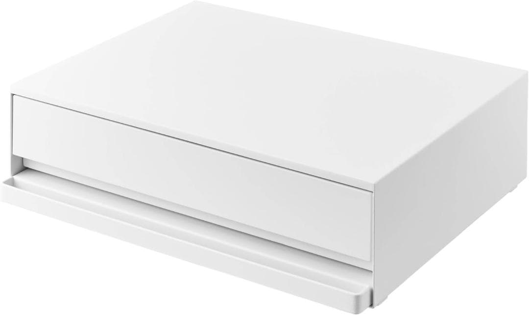 tower ツーウェイ キッチン家電下引き出し&スライドテーブル 白