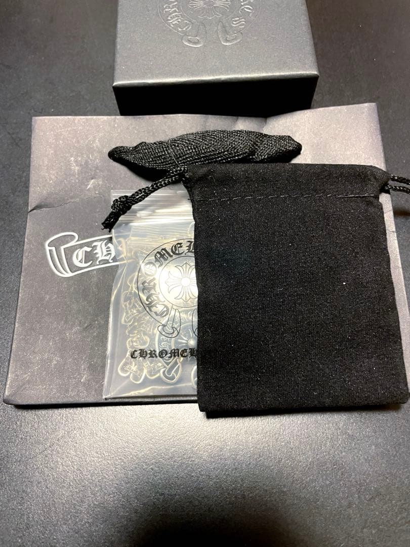 シルバー調 ペーパーチェーンネックレス ペンダント 刻印あり