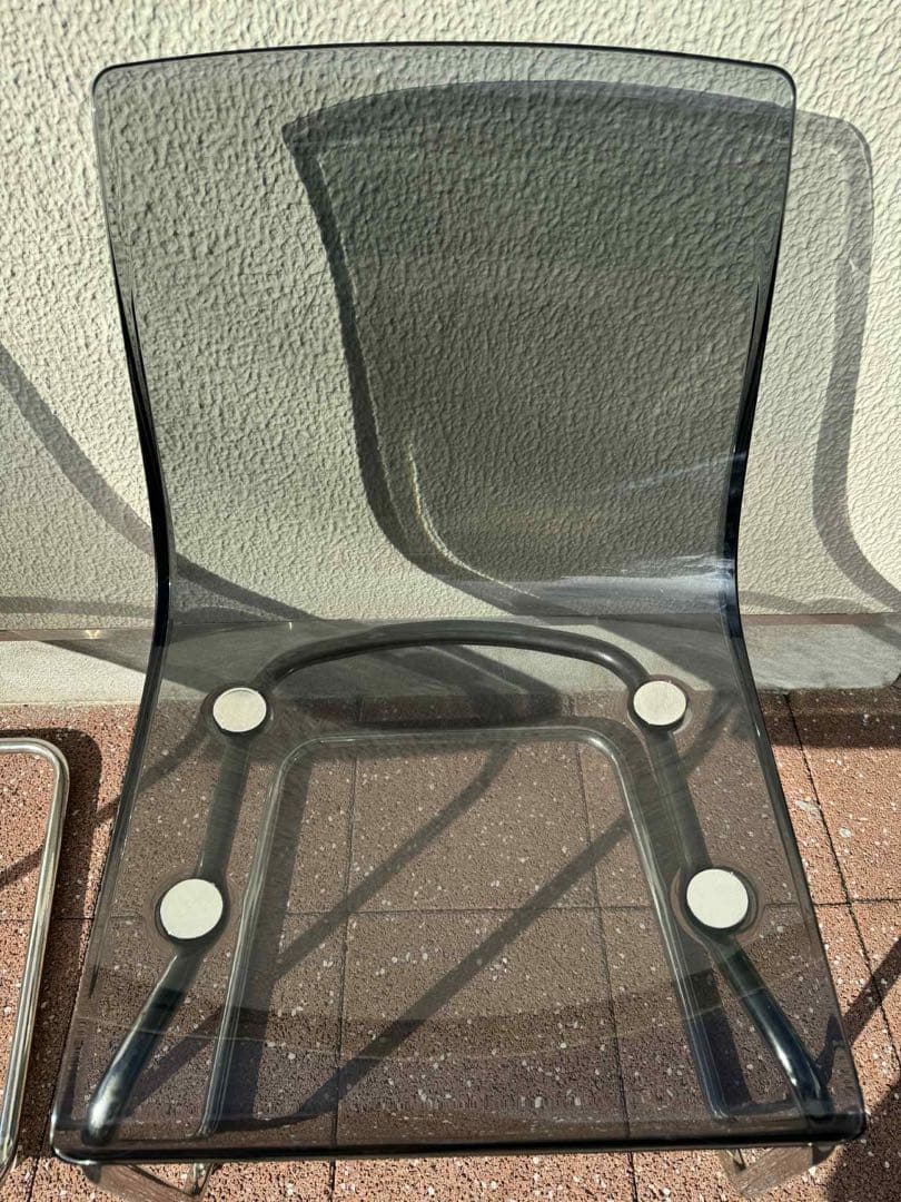 IKEA TOBIAS トービアス チェア スモークグレー 透明 クリアモダン