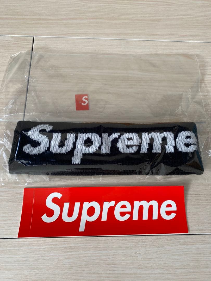 Supreme ブラック Headband ニューエラ Box Logo